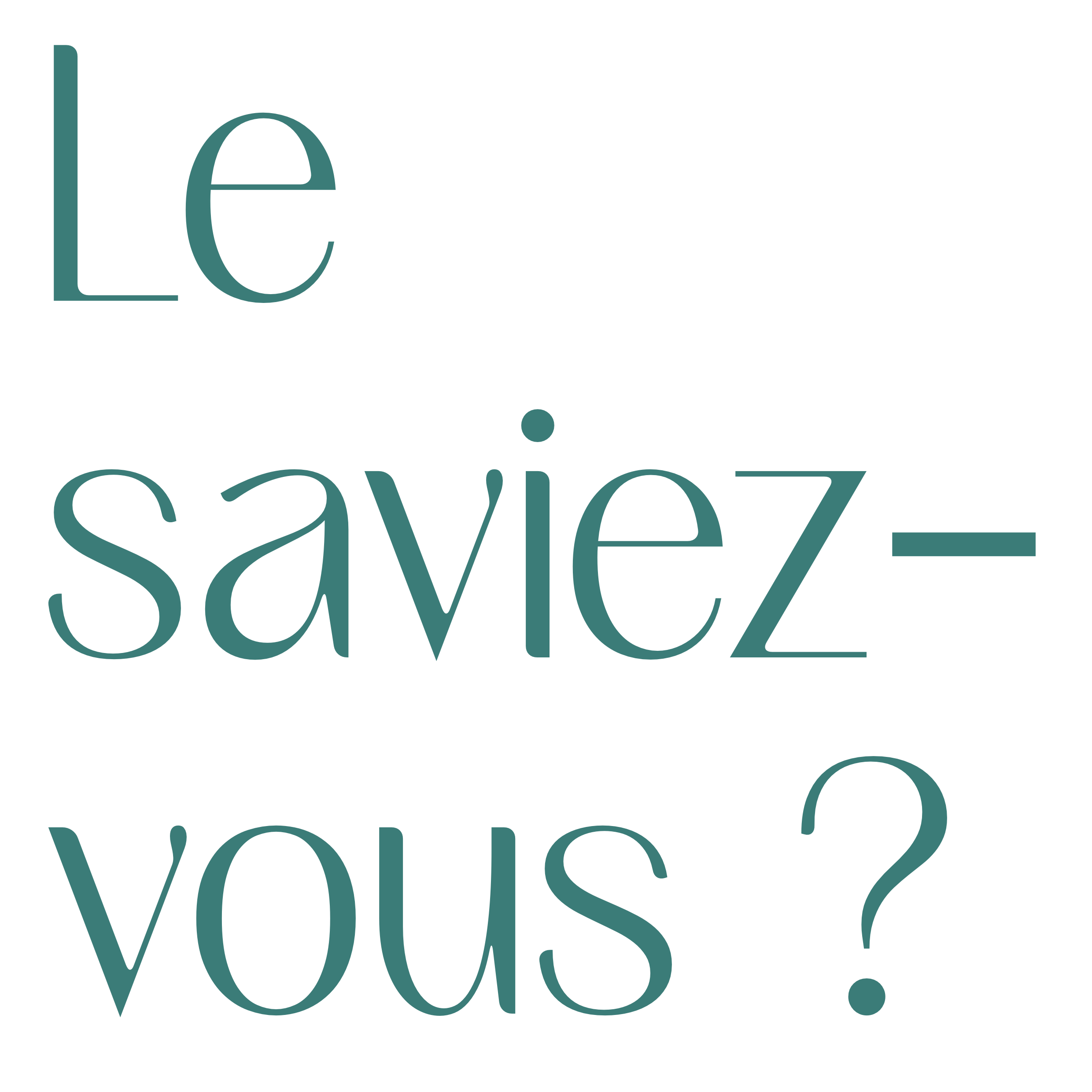 Le saviez-vous ?